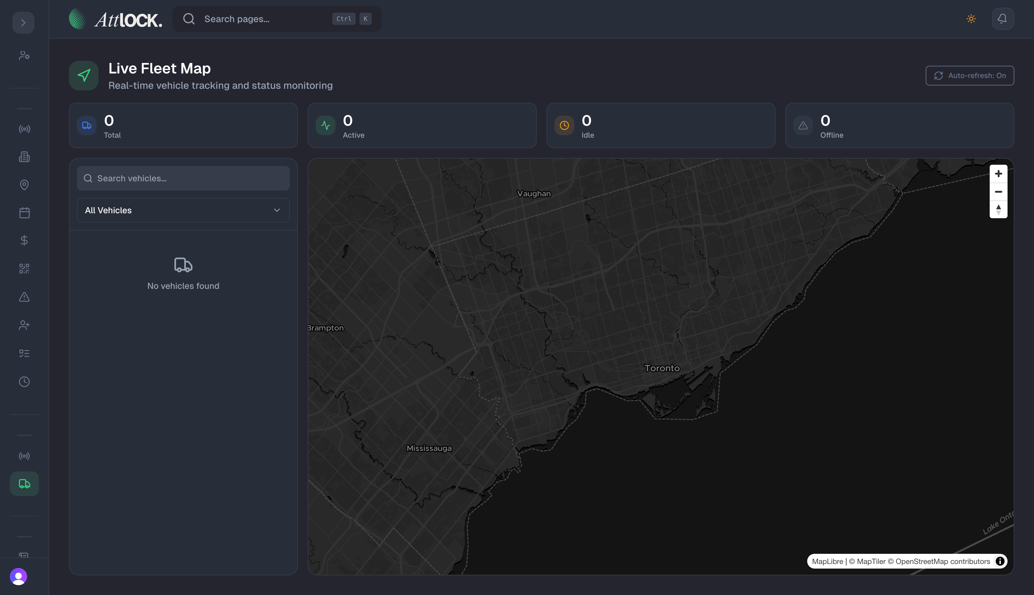 Attlock Live Tracking Interface