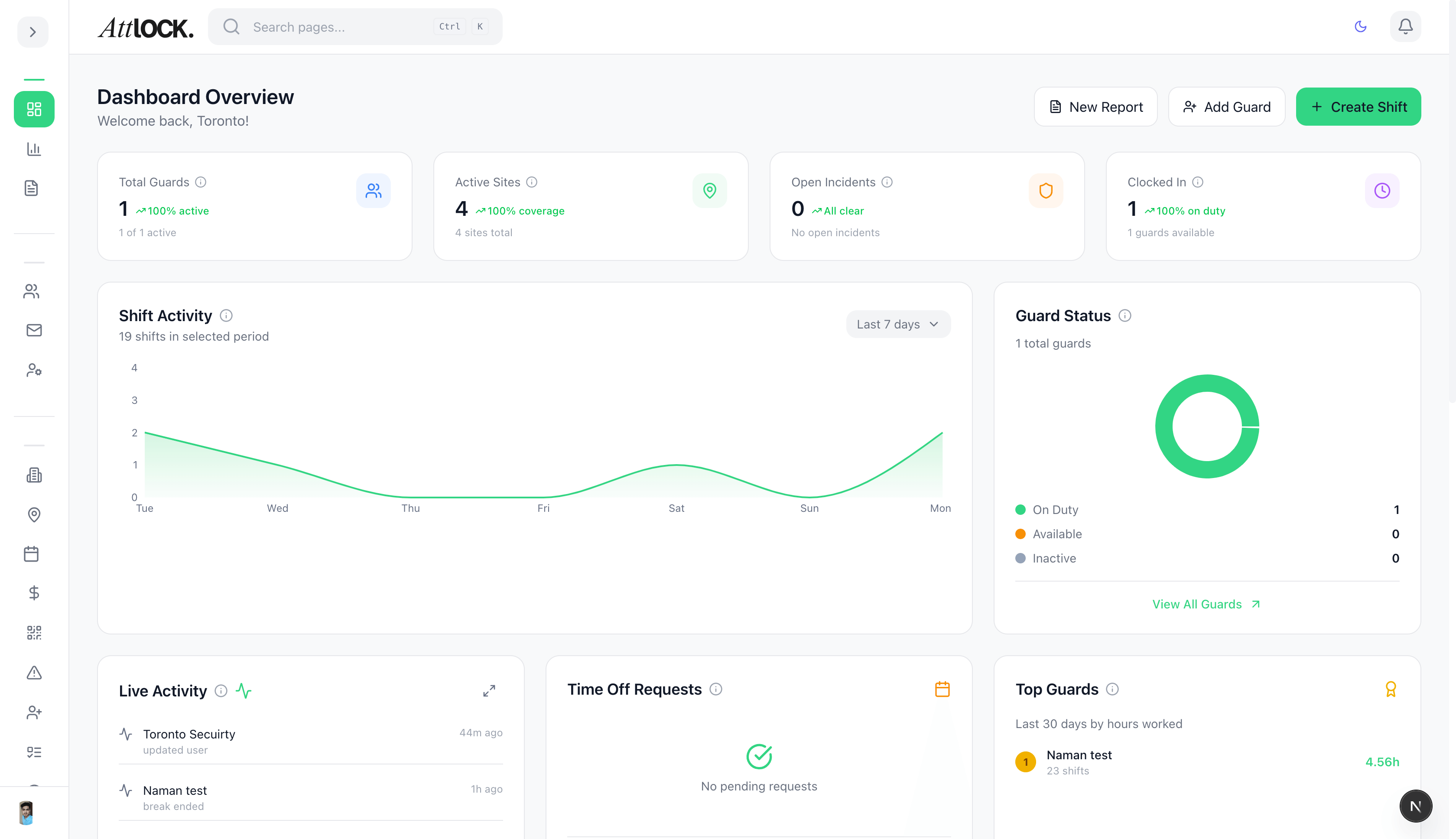Attlock Command Interface