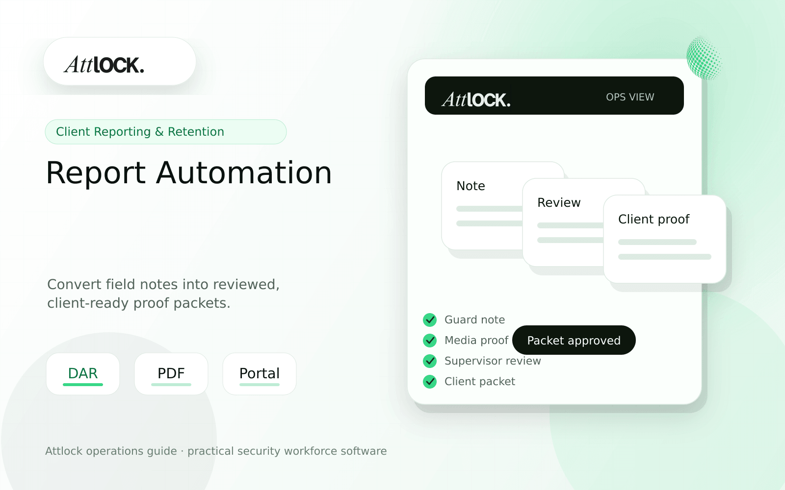 Security Guard Report Automation: From Notes to Client Proof