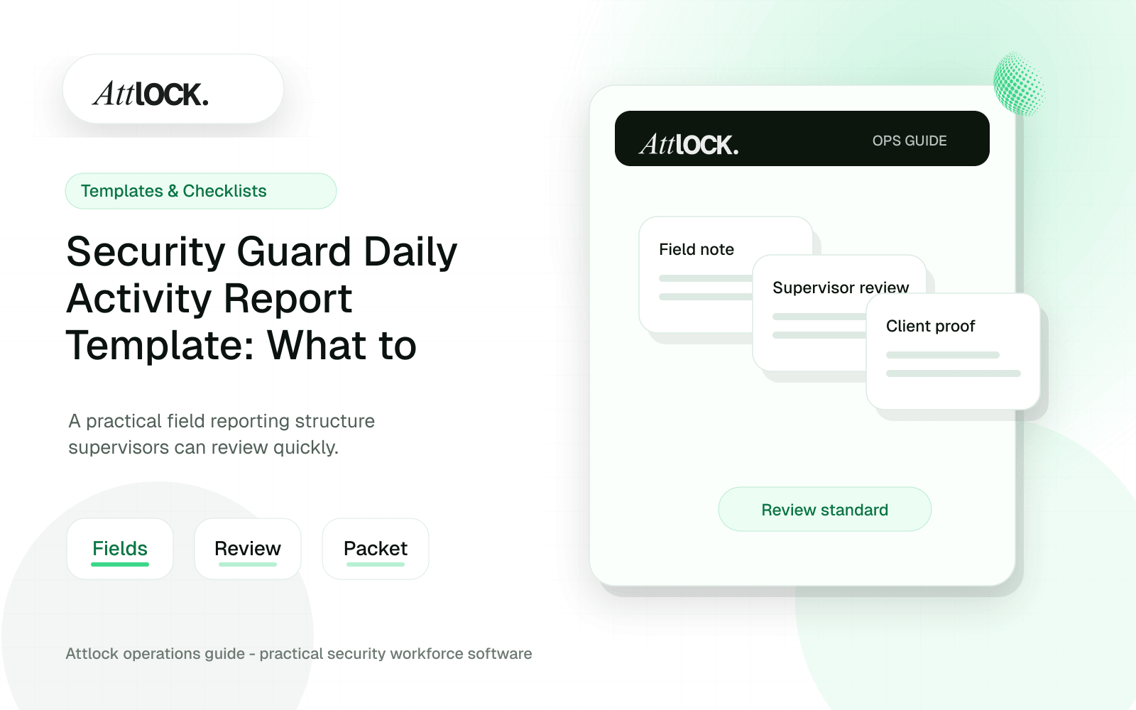 Security Guard Daily Activity Report Template: What to Include